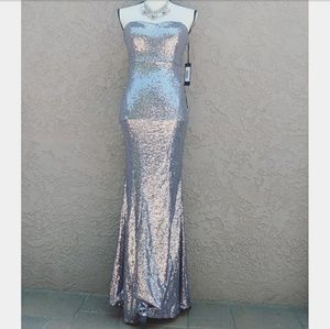 LULUS STRAPLESS SEQUIN MERMAID DRESS